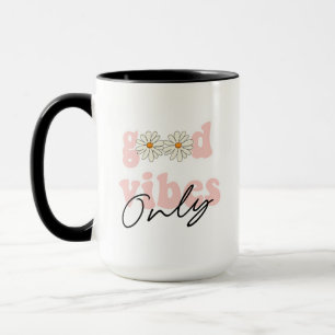 Good Vibes Only 70のHippieスローガン マグカップ
