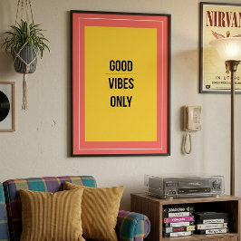 Good Vibes Only — 90s Retro Maximalist Poster ポスター