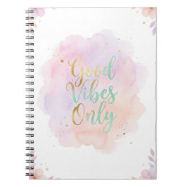 Good Vibes Only Aesthetic Pastel Notebook |  ノートブック