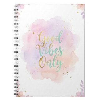 Good Vibes Only Aesthetic Pastel Notebook | ノートブック