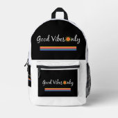Good Vibes Only Backpack プリントバックパック (正面)
