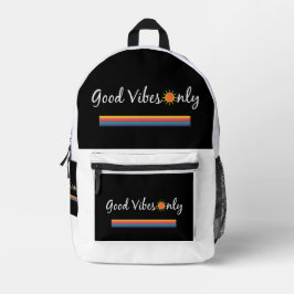 Good Vibes Only Backpack プリントバックパック