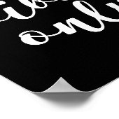 Good vibes only black poster ポスター (角)