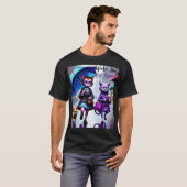 Good Vibes Only: Cat in the RainグラフィックTシャツ Tシャツ (正面フル)