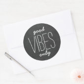 Good Vibes Only Chalkboardステッやる気を起こさせるカー ラウンドシール (封筒)