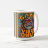 Good Vibes Only Coffee Mug – Bold Gorilla Design コーヒーマグカップ (正面右)