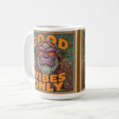 Good Vibes Only Coffee Mug – Bold Gorilla Design コーヒーマグカップ (正面左)