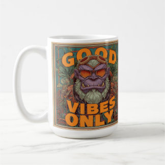Good Vibes Only Coffee Mug – Bold Gorilla Design コーヒーマグカップ