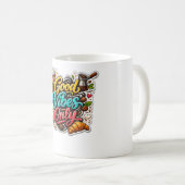 Good Vibes Only Coffee Sticker コーヒーマグカップ (正面右)