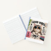 Good Vibes Only Cute Cat Notebook ノートブック (内部)