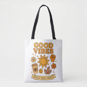 Good Vibes Only – Editable Art トートバッグ (正面)
