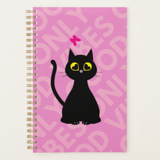 GOOD VIBES ONLY! - Funny Cat Planner プランナー手帳