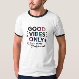 Good Vibes Only | Glitter & Stars Mood Tee Tシャツ