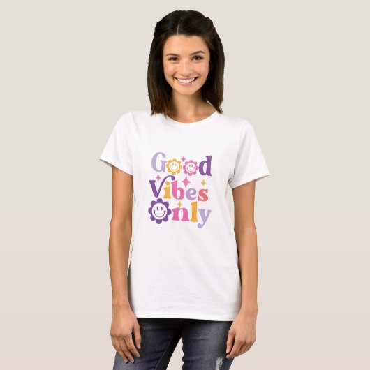 Good Vibes Only Hippie Tシャツ (正面フル)