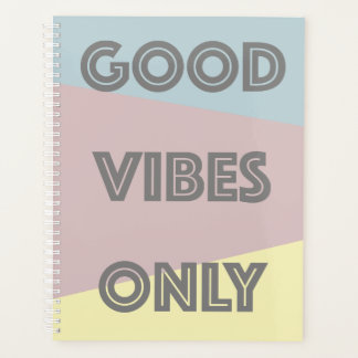 Good Vibes Only Message Colorblock前向きデザイン プランナー手帳