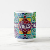 Good Vibes Only modern mosaic pattern ceramic mug モーフィングマグカップ (中央)