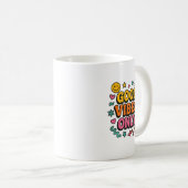 Good Vibes Only Mug -レトロエネルファンキーギー前向き コーヒーマグカップ (正面右)