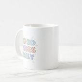Good Vibes Only Mug – Cute Pastel Sunshine Design コーヒーマグカップ (正面左)