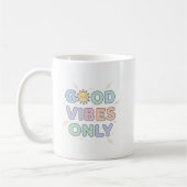 Good Vibes Only Mug – Cute Pastel Sunshine Design コーヒーマグカップ (左)