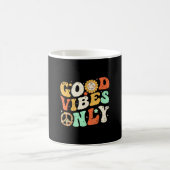 GOOD VIBES ONLY PEACE LOVE 60s 70s絞り染めGroovy コーヒーマグカップ (中央)