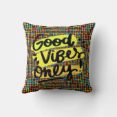 Good Vibes Only Pop Art Pillow クッション (裏面)
