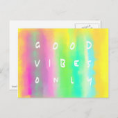 Good Vibes Only Positive Inspiration 絵画's ポストカード (正面/裏面)