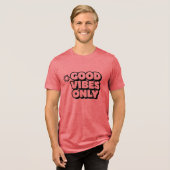 Good Vibes Only Positive Summer Slogan T-Shirt トライブレンドＴシャツ (正面全面)