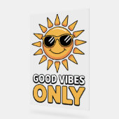 Good Vibes Only Poster アクリルサイン (傾斜)
