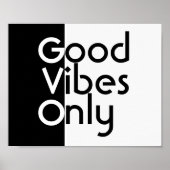 good vibes only poster trendy hipster decor ポスター (正面)