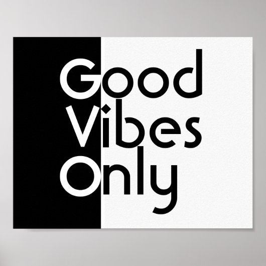 good vibes only poster trendy hipster decor ポスター (正面)