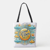 Good Vibes Only – Radiant Positivity Tote トートバッグ (裏面)