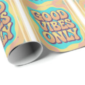 Good vibes only retro groovy style ラッピングペーパー (ロールコーナー)