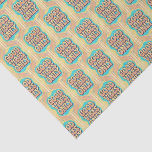 Good vibes only retro groovy style 薄葉紙 (詳細)