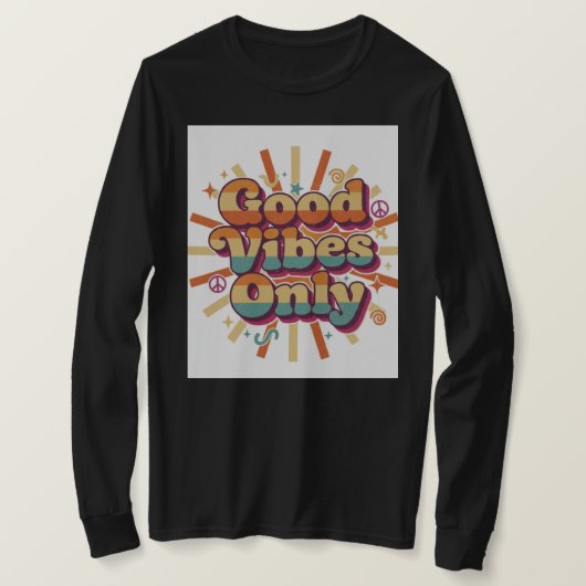 Good Vibes Only Retro Women’s T-Shirt Tシャツ (デザイン正面)
