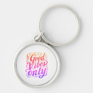 Good Vibes Only Script keychains and lanyards キーホルダー