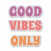 good vibes only sticker シール (正面)