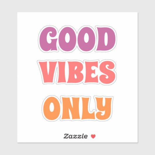 good vibes only sticker シール (シート)