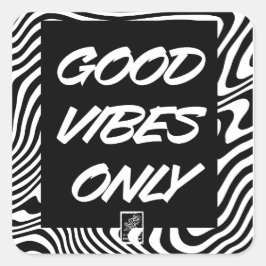Good Vibes Only. Sticker. スクエアシール