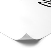 good vibes only typography black and white ポスター (角)