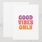 Good Vibes Only Typography Wall Art メニュー (正面/裏面)