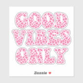 Good Vibes Only - VSCOガールズピンキヒョウ印刷 シール (シート)
