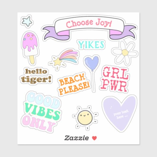 Good Vibes Only - VSCO Girls シール (シート)
