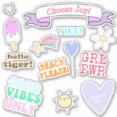 Good Vibes Only - VSCO Girls シール (正面)