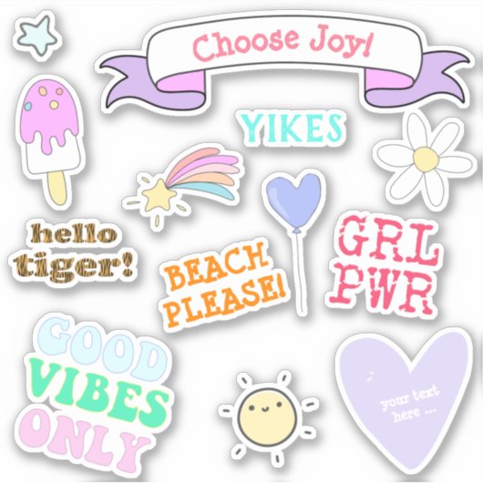 Good Vibes Only - VSCO Girls シール (正面)