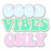 Good Vibes Only - VSCO Girls Contour シール (正面)