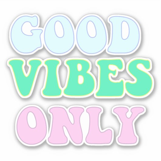 Good Vibes Only - VSCO Girls Contour シール (正面)