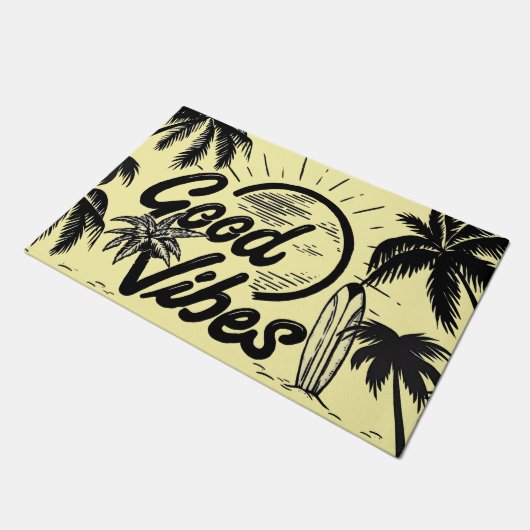 "GOOD Vibes" Outdoor-Indoor Rug ドアマット (アングル)