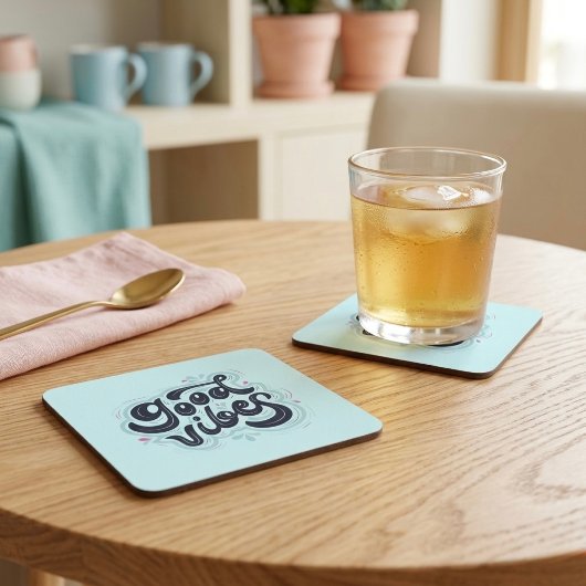 Good Vibes Paper Coaster スクエアペーパーコースター