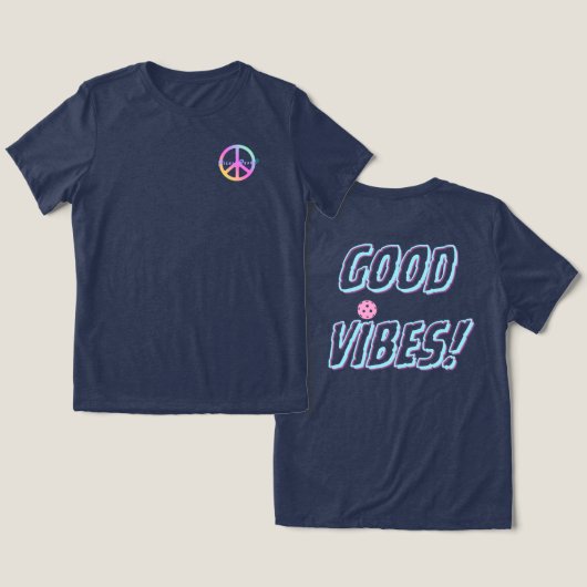 Good vibes peace トライブレンドＴシャツ (デザイン正面&裏面)