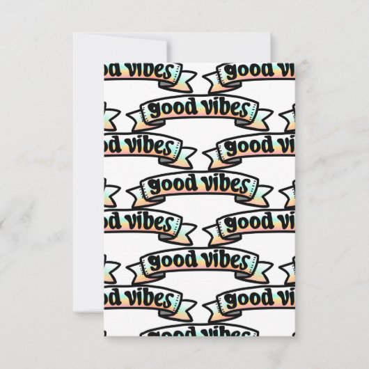 Good Vibes Peace Love Banner 招待状 (正面)